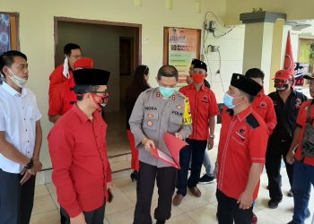 DPC PDIP Bolmong Laporkan Aksi Pembakaran Panji Partai