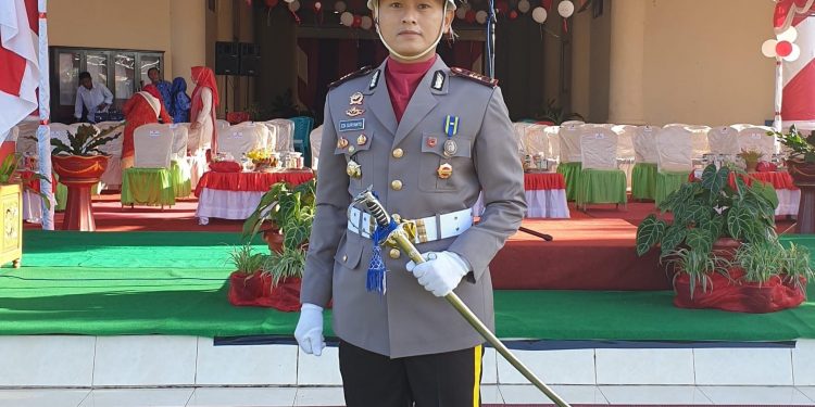 Ini Profil Singkat, Kasat Reskrim Komandan Upacara Penurunan Bendera HUT Proklamasi di Bolmut