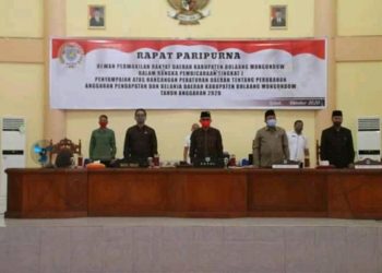 DPRD Bolmong Gelar Rapat Paripurna Tahap I Ranperda APBD-P 2020