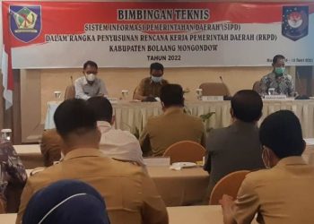 Bappeda Bolmong Hadirkan Pusdatin Kemendagri Tutor Bimtek SIPD Perencanaan