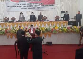 Sidang Paripurna PAW Wakil Ketua DPRD Bolmong Digelar