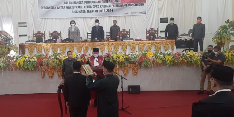 Sidang Paripurna PAW Wakil Ketua DPRD Bolmong Digelar