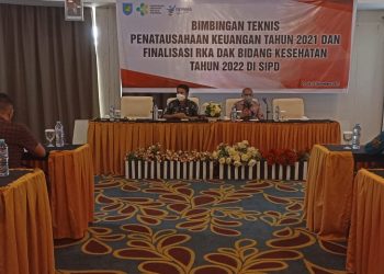 Dinas Kesehatan Bolmong Gelar Bimtek Penatausahaan Keuangan 2021 dan Finalisasi RKA DAK 2022