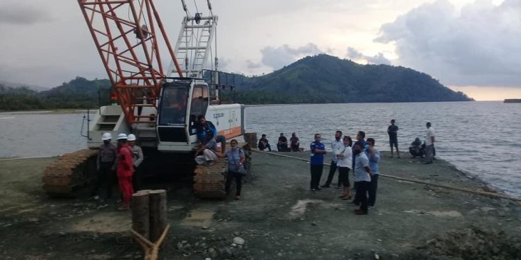 Tampak Proses Bongkar Muat dipelabuhan PLTU Binjeita (Foto/Ist)