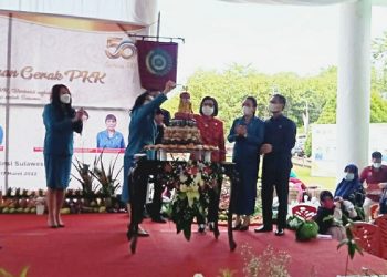 Bupati Yasti Sambut Gubernur Olly Dondokambey dan TP PKK se-Sulut, pada Gelaran HKG TP PKK ke-50 di Bolmong