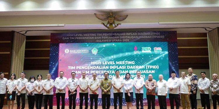 Sekda Tahlis Galang Hadiri High Level Meeting TPID dan TP2DD Sulut 2022