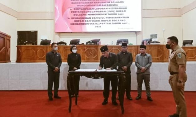 DPRD Bolmong Gelar Paripurna LKPJ Bupati dan Usul Pemberhentian Bupati dan Wakil Bupati Periode 2017-2022
