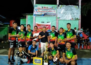 Final Turnamen Bola Voli Tombolango, Buser Sonuo Menang Telak Atas Sinar Pelangi