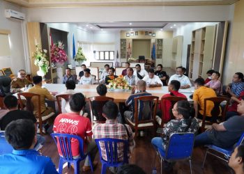 Pj Bupati Limi Mokodompit Tatap Muka dengan Media Mitra Kerja