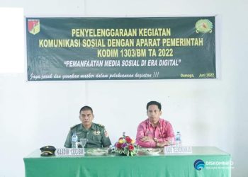 Kadis Kominfo Bolmong jadi Pemateri di Kegiatan Komsos KODIM 1303/BM