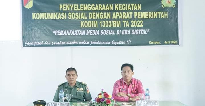Kadis Kominfo Bolmong jadi Pemateri di Kegiatan Komsos KODIM 1303/BM