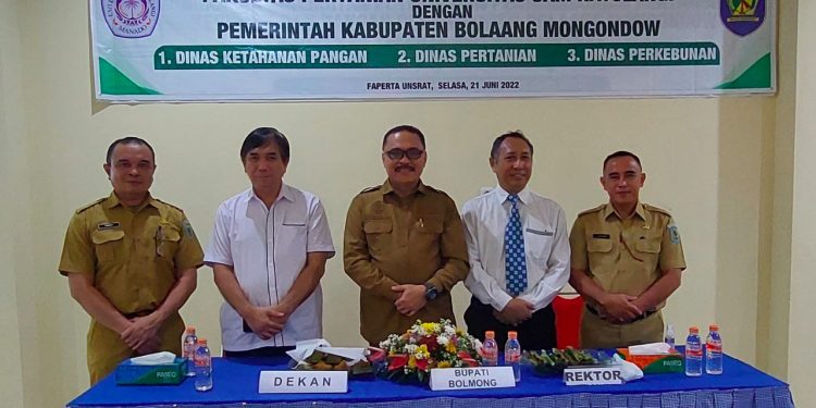 Demi Pengembangan Sektor Pertanian, Pemkab Bolmong Kerjasama dengan Faperta Unsrat