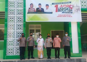 Dinkes Bolmong, NU dan Polres Bolmong Laksanakan Gerakan 1 juta Vaksin Booster