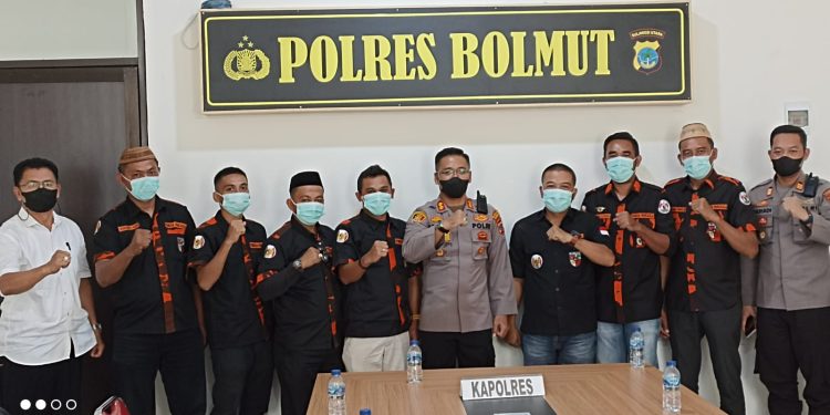 Bertemu Kapolres, Pemuda Pancasila Bolmut Titip Pesan Khusus