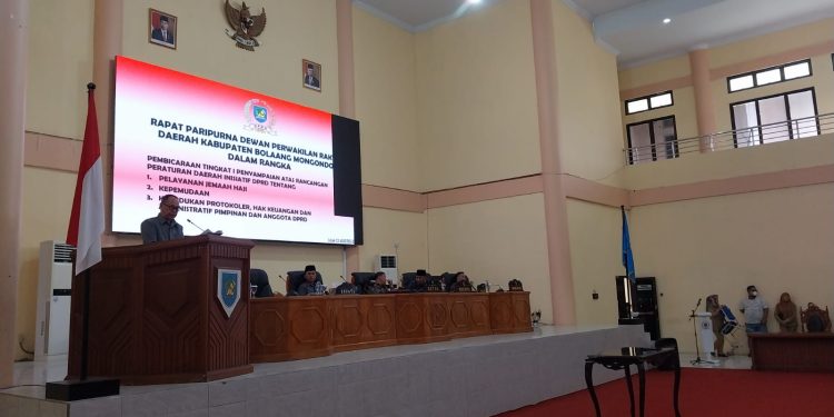 DPRD Bolmong Laksanakan Rapat Paripurna tentang Tiga Ranperda Inisiatif