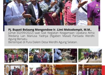 Pj Bupati Limi Mokodompit Hadiri Upacara Ngaben Massal