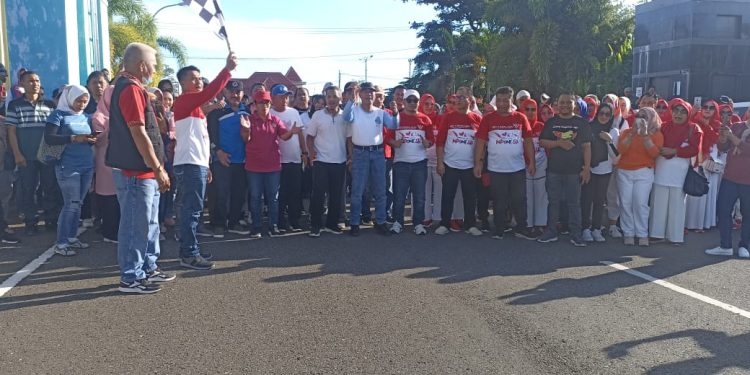 Pemkab Bolmong Gelar Jalan Sehat Meriahkan HUT Kemerdekaan RI ke 77 Tahun