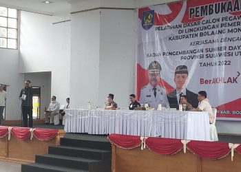 Pj Bupati Limi Mokodompit Buka Latsar CPNS Tahun 2022 kerjasama dengan BPSDMD Sulut