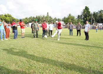 Bupati Limi Mokodompit Buka Turnamen Sepak Bola Porprov 2022