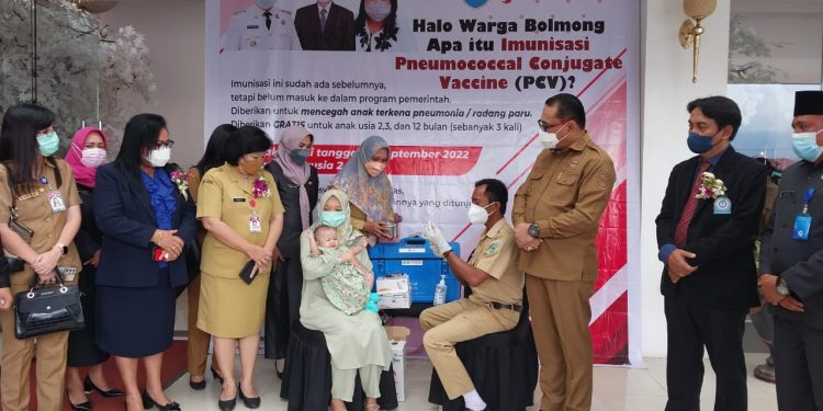 Dinas Kesehatan Bolmong Canangkan Imunisasi PCV