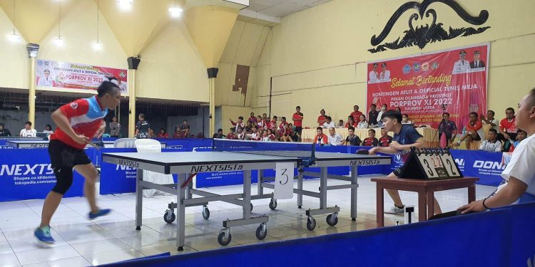 Bungkam Minut, Tenis Meja Beregu Putra Bolmut Melaju di Semifinal Porprov Sulut