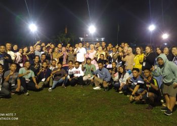 Ketua KNPI Bolmong Feramitha Mokodompit Hadiri Open Turnamen Sepak Bola Putri