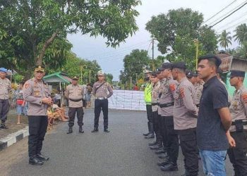 Polres Bolmut Terjunkan Personel Amankan Liga 3 di Desa Minanga