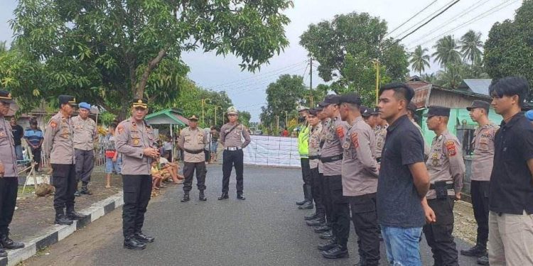 Polres Bolmut Terjunkan Personel Amankan Liga 3 di Desa Minanga