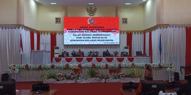 DPRD Bolmong Gelar Rapat Paripurna Istimewa Peringatan HUT ke-69