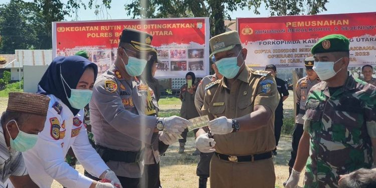 Polres Bolmut Musnahkan Obat Terlarang, Miras dan Petasan, Jumlahnya Bikin Melongo