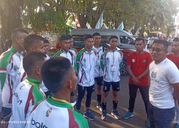 Kapolda Cup 2023, Kapolres Bolmut Beri Motivasi Tim Voli Ball M3 Bhayangkara 