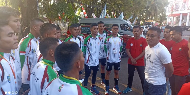 Kapolda Cup 2023, Kapolres Bolmut Beri Motivasi Tim Voli Ball M3 Bhayangkara 