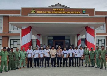 Depri Pontoh Pimpin Apel Satkamling Polres Bolmut