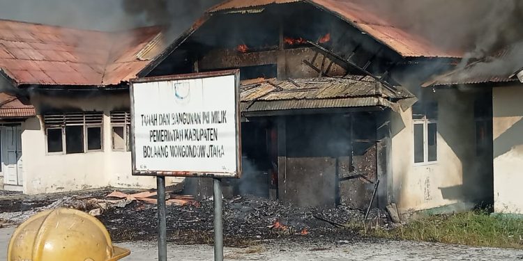 Tiga Bangunan Milik Dinas Pertanian Bolmut Dilalap Si Jago Merah