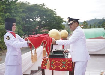 Upacara Peringatan HUT Proklamasi RI ke 78 Kabupaten Bolmong Semarak