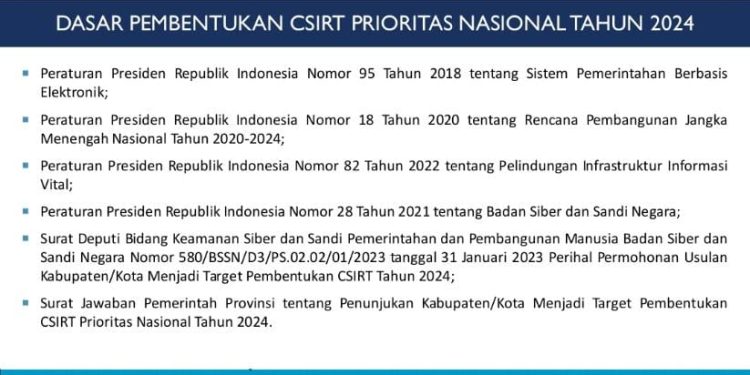 Kominfo Bolmong Selangkah Maju di Sulut Terkait CSIRT