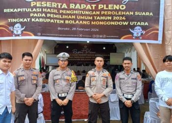 Polres Bolmut Siagakan Anggota Amankan Pleno Rekapitulasi di KPUD