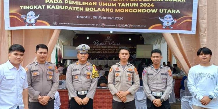 Polres Bolmut Siagakan Anggota Amankan Pleno Rekapitulasi di KPUD