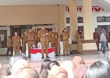 Apel Perdana Usai Hari Raya Idul Fitri Pemkab Bolmong Digelar