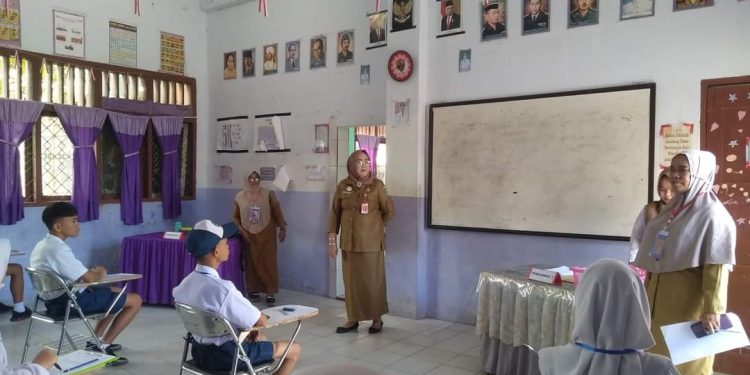 Monitoring UAS Tingkat SMP Diknas Bolmong Digelar 