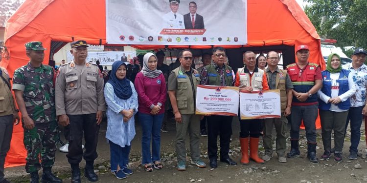 Pemda Bolmong Terima Bantuan BNPB Terkait Penanganan Pasca Bencana Banjir