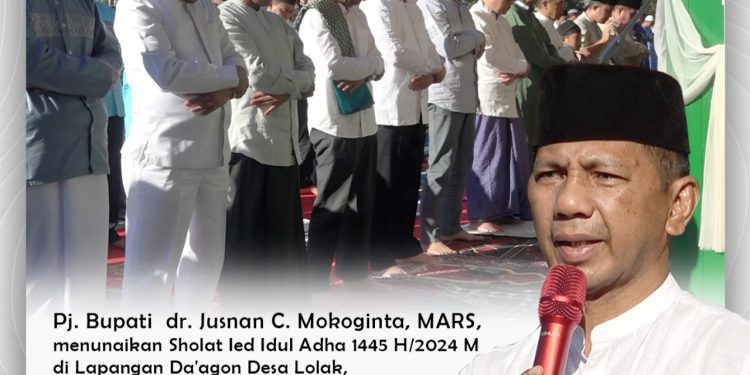 Shalat Idul Adha 1445 Hijriah di Lapangan Daagon-Lolak