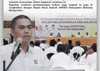 Kejari Kotamobagu Sampaikan Pesan-Pesan Hukum untuk Sangadi se-Bolmong