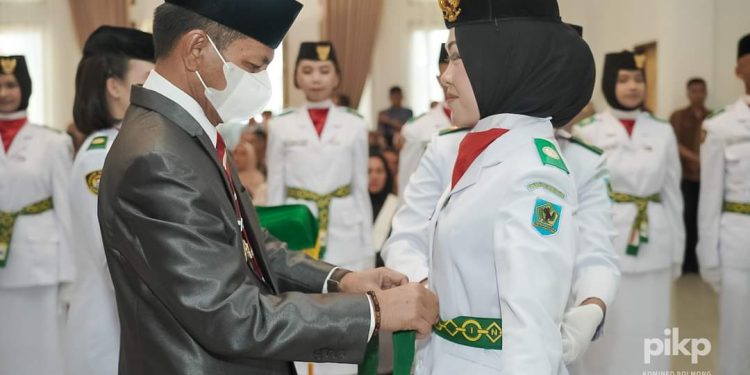 Pengukuhan Pasukan Pengibar Bendera Kabupaten Bolmong Digelar