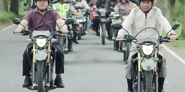 Jusnan Ajak Kapolres dan Dandim Touring Ron Dumoga Raya