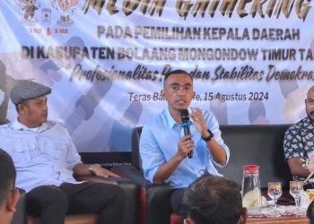 Profesionalitas Pers dan Stabilitas Demokrasi menjadi tema Utama dalam media Gatring KPU Boltim Bersama Insan Pers 