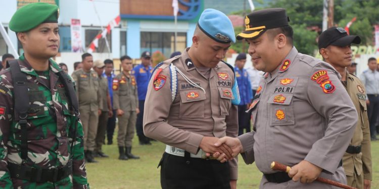 Persiapkan Keamanan Pilkada 2024, Kapolres Bolmut Pimpin Apel Pasukan Mantap Praja Samrat 