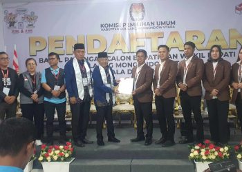 Bermodal Hasil Survei, Hamdan dan Abdul Rafiq Pangau Jadi Paslon Terakhir Daftar di KPUD Bolmut