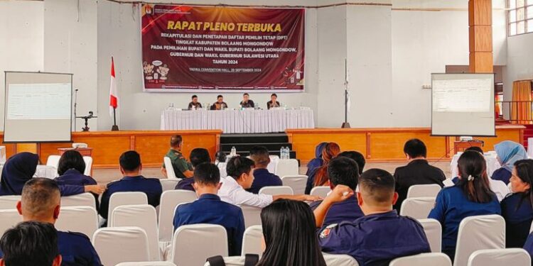 KPU Bolmong Tetapkan Jumlah DPT Pilkada 2024