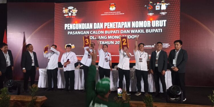 KPU Bolmong Gelar Pencabutan Nomor Urut Paslon